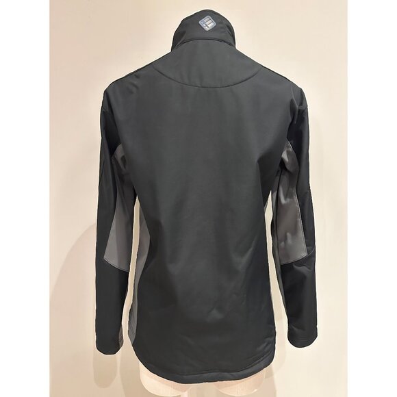 Fleece Lined Jacket Womans Size M Black and Grey Full Zip Hiking Outdoors - Picture 3 of 8